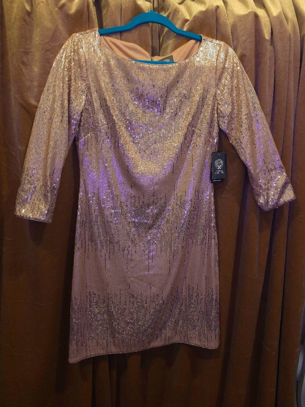 Vincent Camuto Rose Gold Cocktail Dress